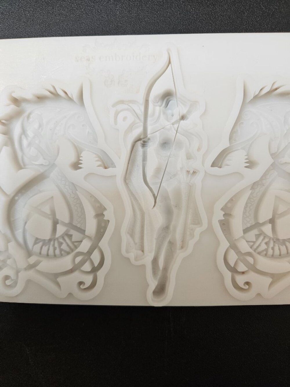 Silicone Mold with Dragons & Archer Motif